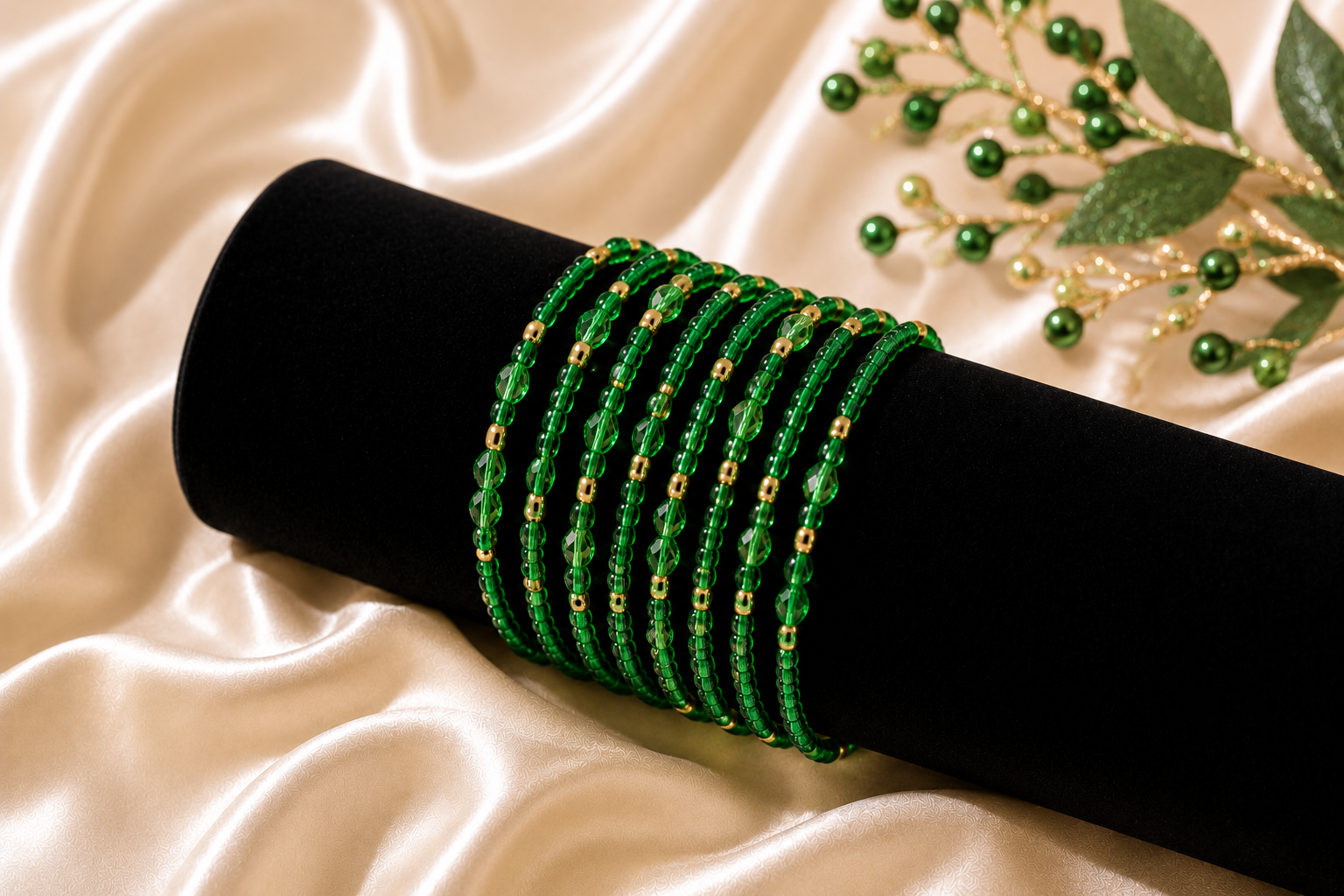 Green Waist Beads | Growth & Healing